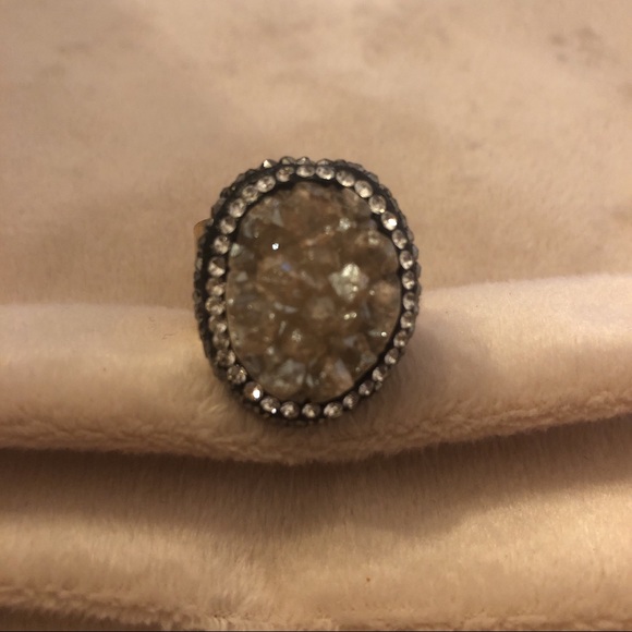 2 for $25 Rose Gold Druzy Chunky Statement Ring - Picture 4 of 4